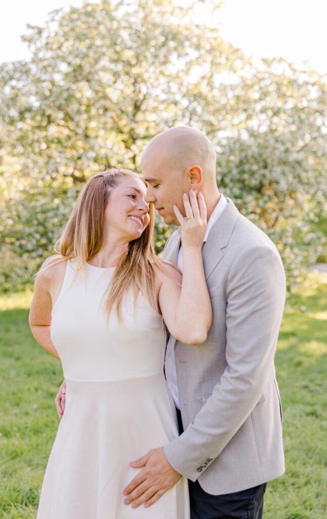 Amanda Mark Cherry Blossom Engagement Session Grey Loft Studio 2023
