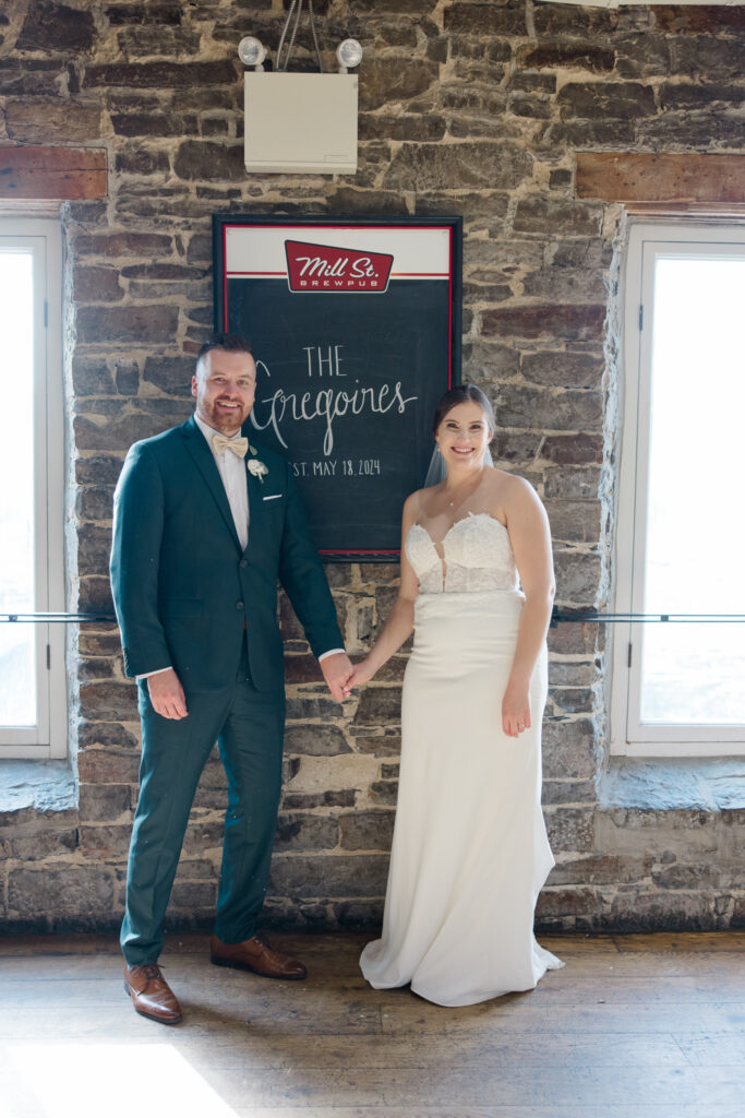 Kailyn Aaron Mill Street Brew Pub Wedding Grey Loft Studio 2024