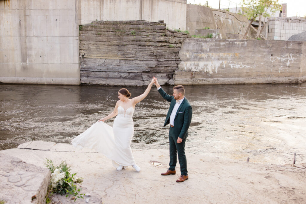 Kailyn Aaron Mill Street Brew Pub Wedding Grey Loft Studio 2024