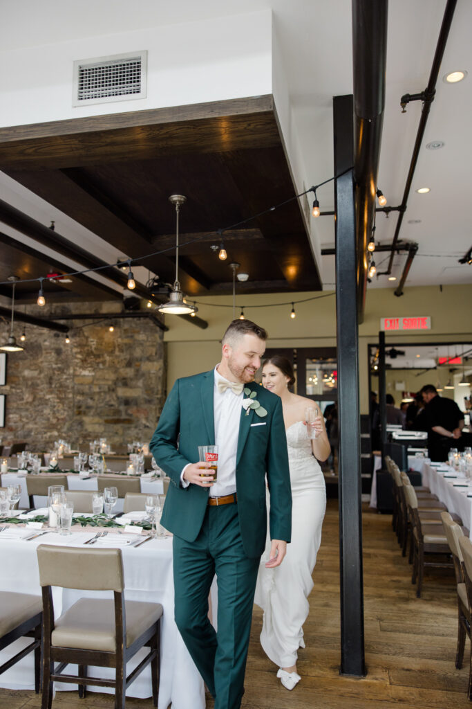 Kailyn Aaron Mill Street Brew Pub Wedding Grey Loft Studio 2024