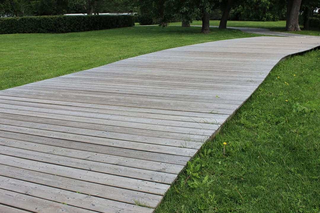 Walkway footings without concrete