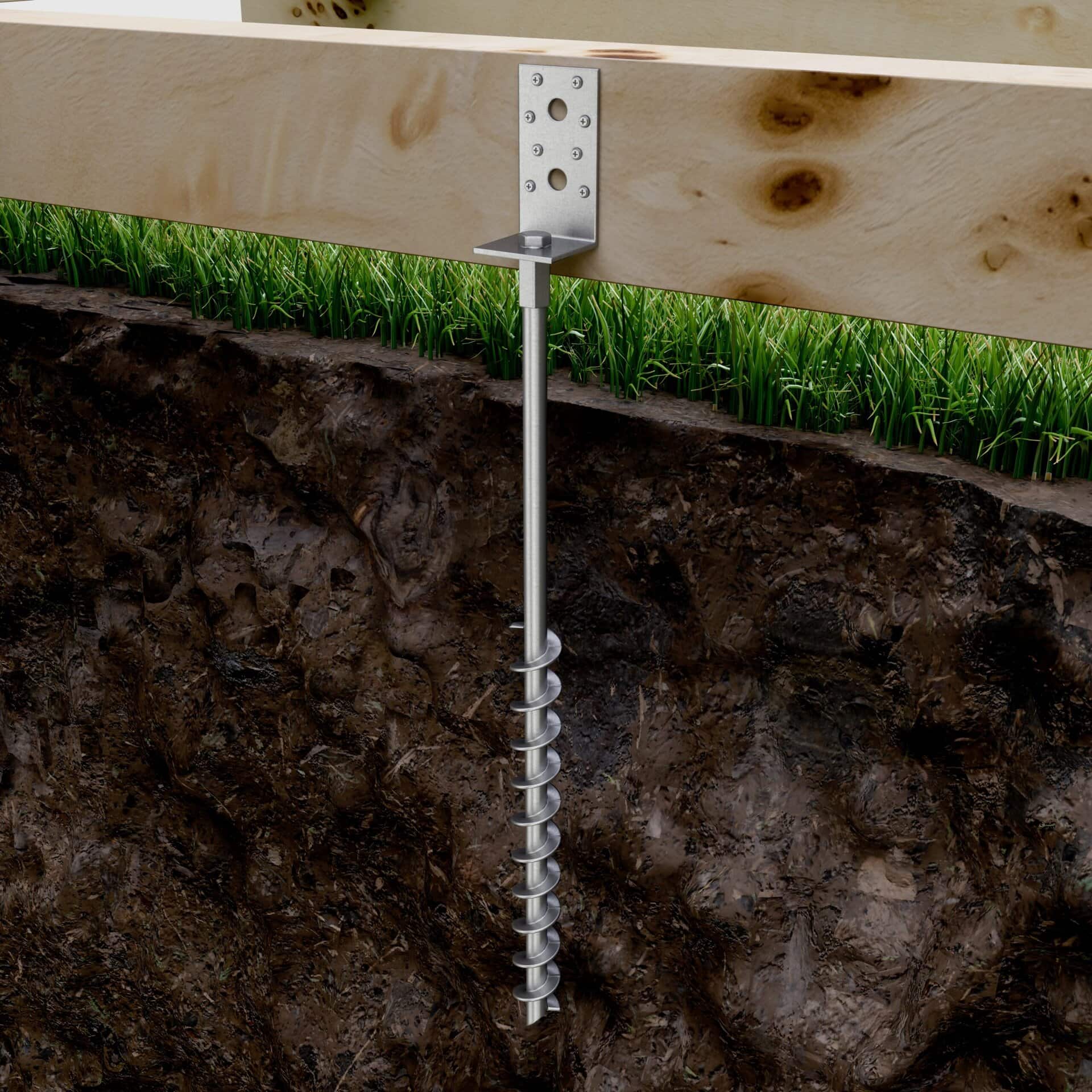 GroundPlug® Twister™ Screw Pile Footing M10/500mm