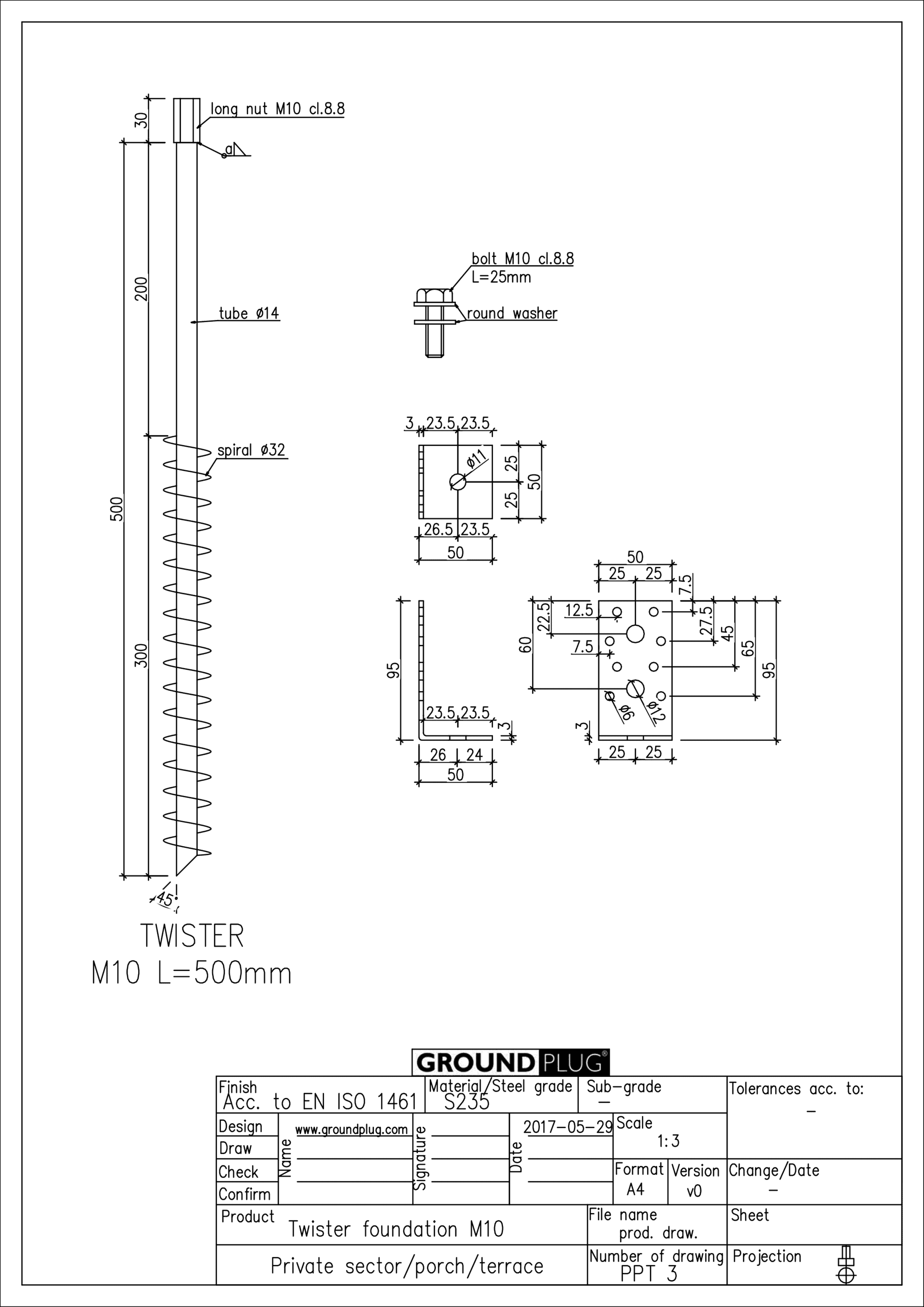 Steel footings - no concrete