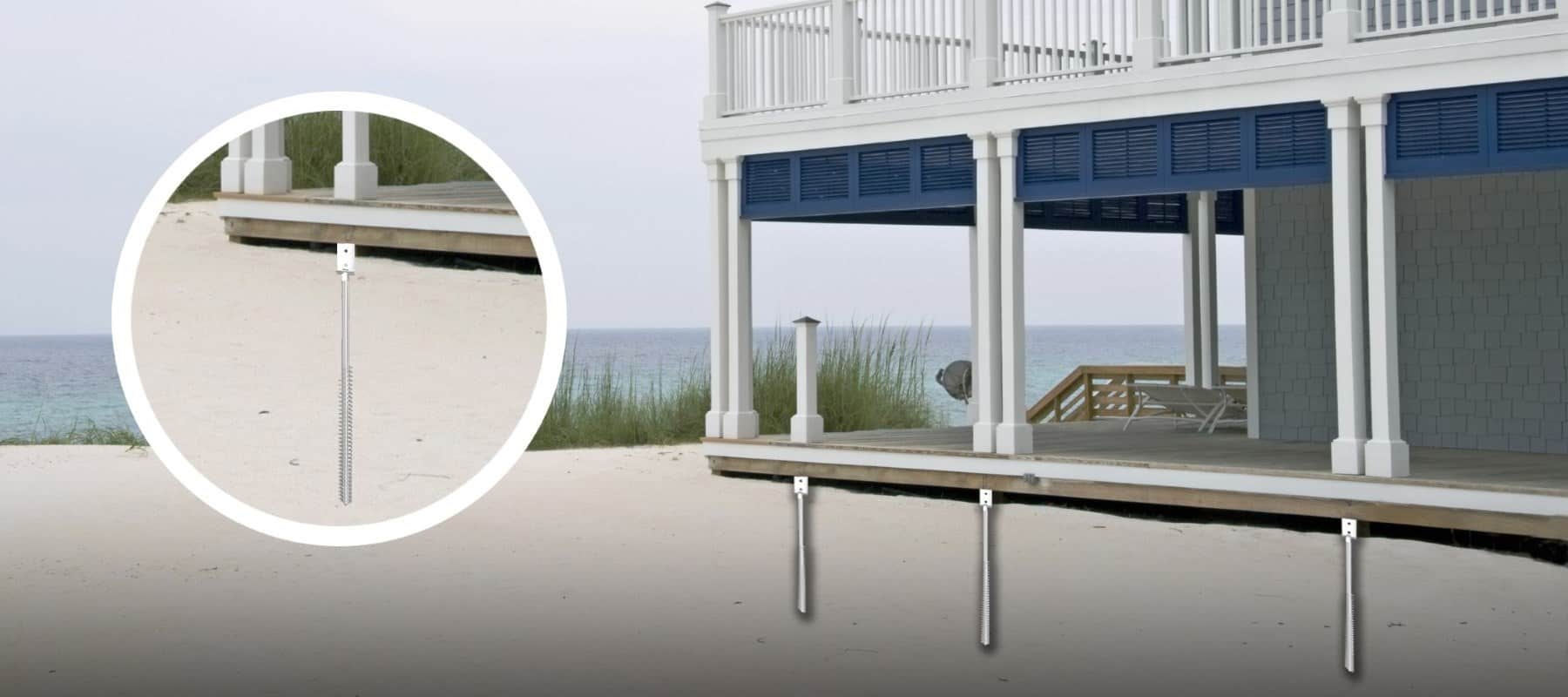 Deck footings for sandy soil