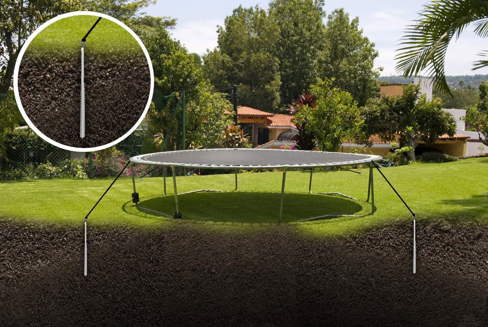 Stormskrue til trampolin