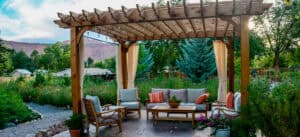 Pergola with a view.