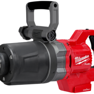 Milwaukee M18 impact wrench for M16 and M20 screw piles, heavy-duty construction tool.
