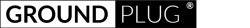 GroundPlug® Easy Mounting SystemTM Logo. The GroundPlug® logo. The word "GROUND" is in bold, black letters on a white rectangular background on the left. The word "PLUG" is in white, outlined letters on a black rectangular background on the right. A registered trademark symbol (®) is in the upper right corner of the black rectangle.