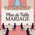 illustration idée plan de table mariage salle réception