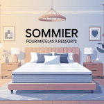 matelas ressort quel sommier illustration chambre contemporaine