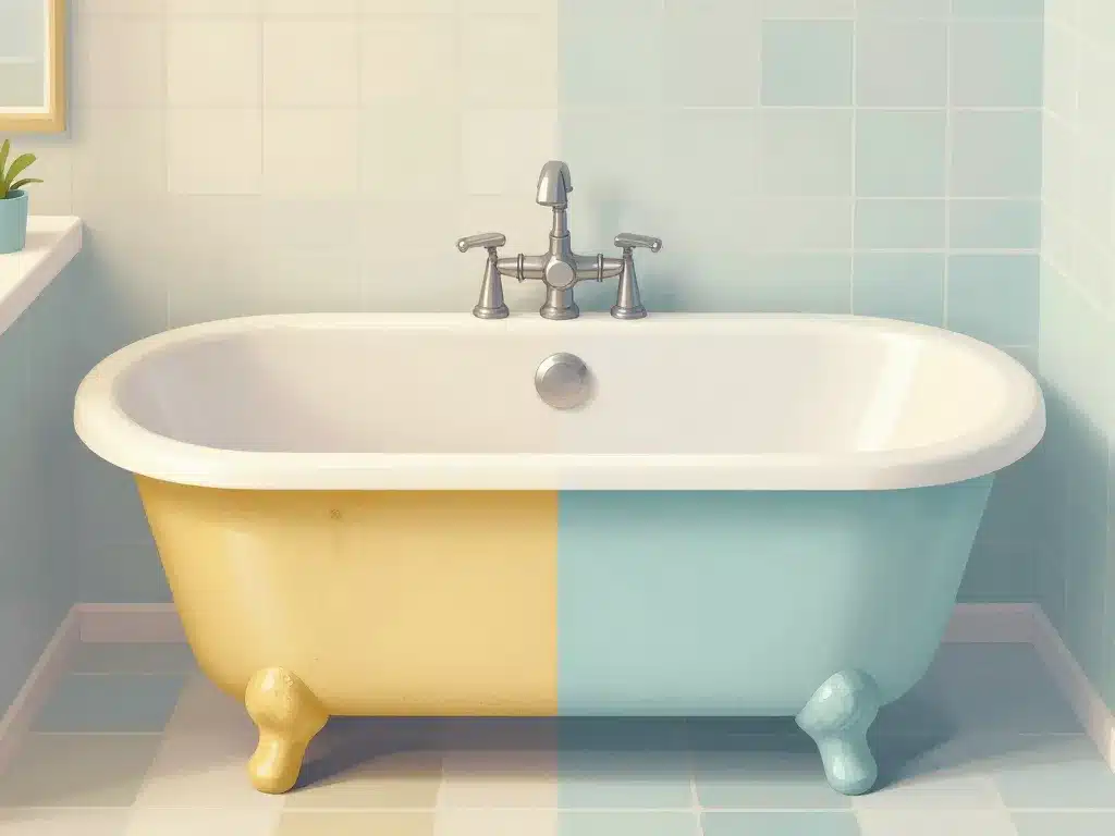 Peindre baignoire avis, comparaison avant après