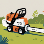 Stihl FS 120 en action dans un jardin