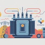 illustration transformateur triphasé industrie distribution énergie