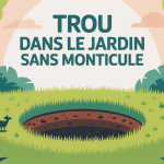 illustration trou dans le jardin sans monticule