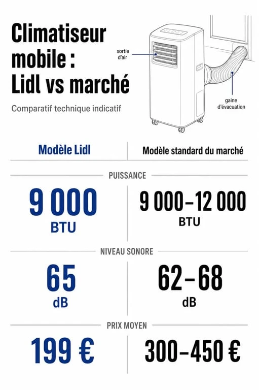 Comparatif technique climatiseur Lidl vs marché pour choisir son climatiseur