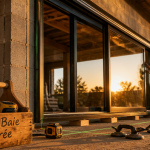 installation baie vitree ouvrier pose cadre aluminium