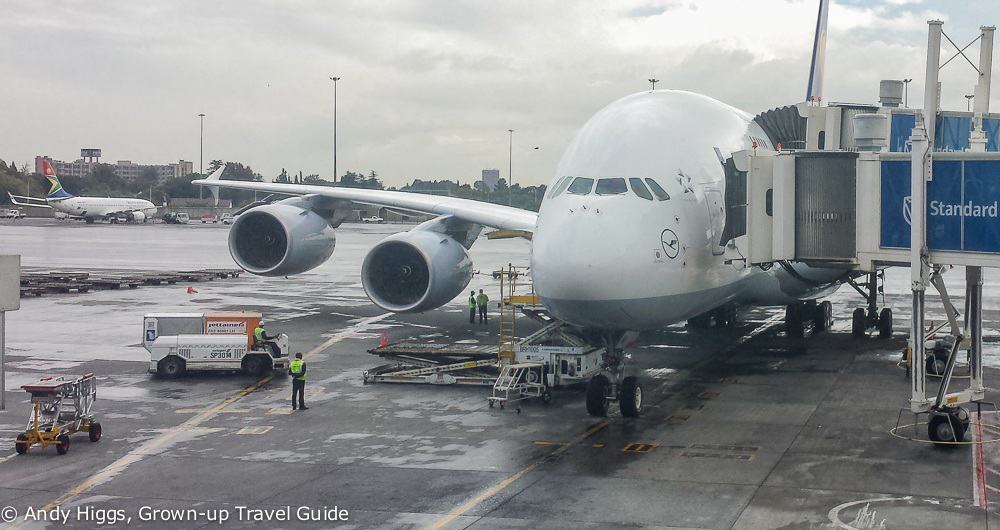 A380 after arrival in JoBurg