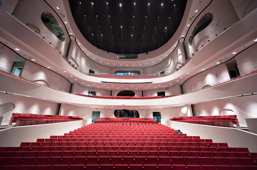 Musikkens Hus i Aalborg viser sin koncertsal frem for f¯rste gang, Dronning Margrethe