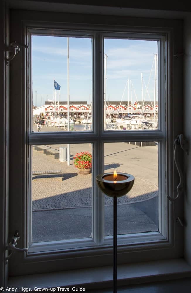 Pakhuset restaurant view out window, Skagen, Denmark