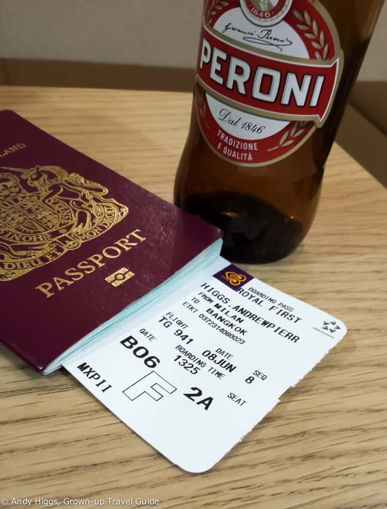 Passport and beer