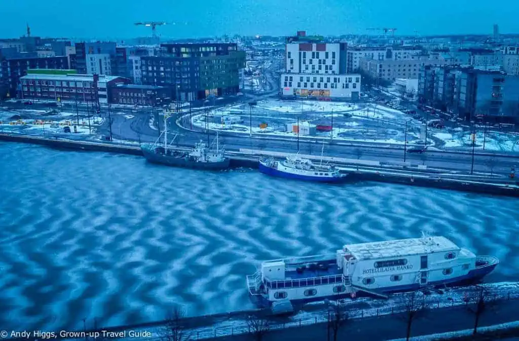 Frozen waves Helsinki Harbour