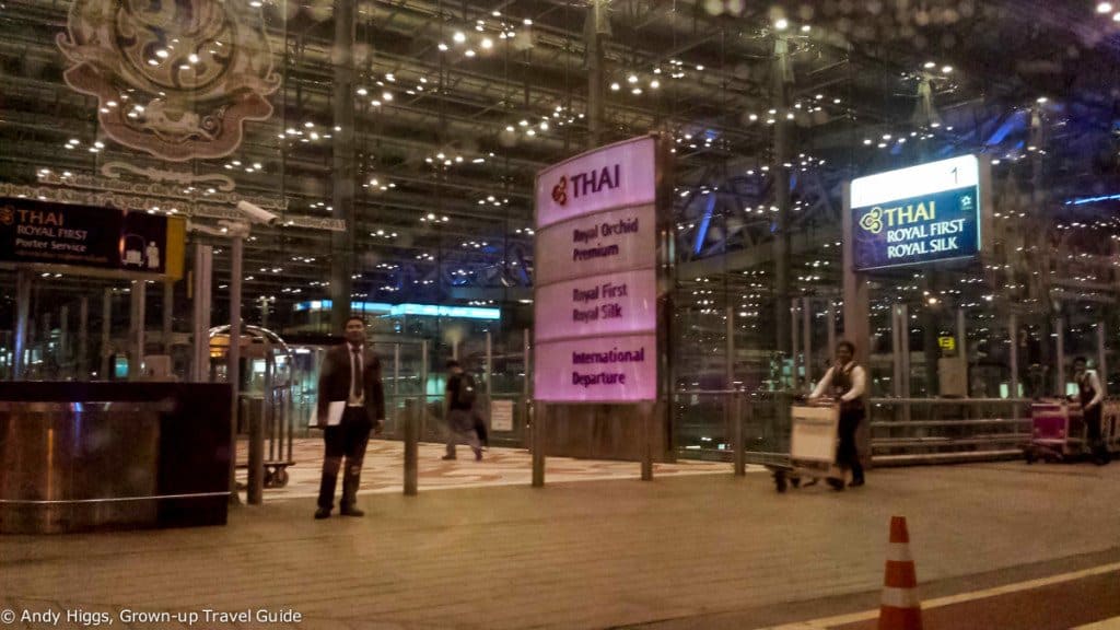 Thai First Class A380 Arriving airport BKK