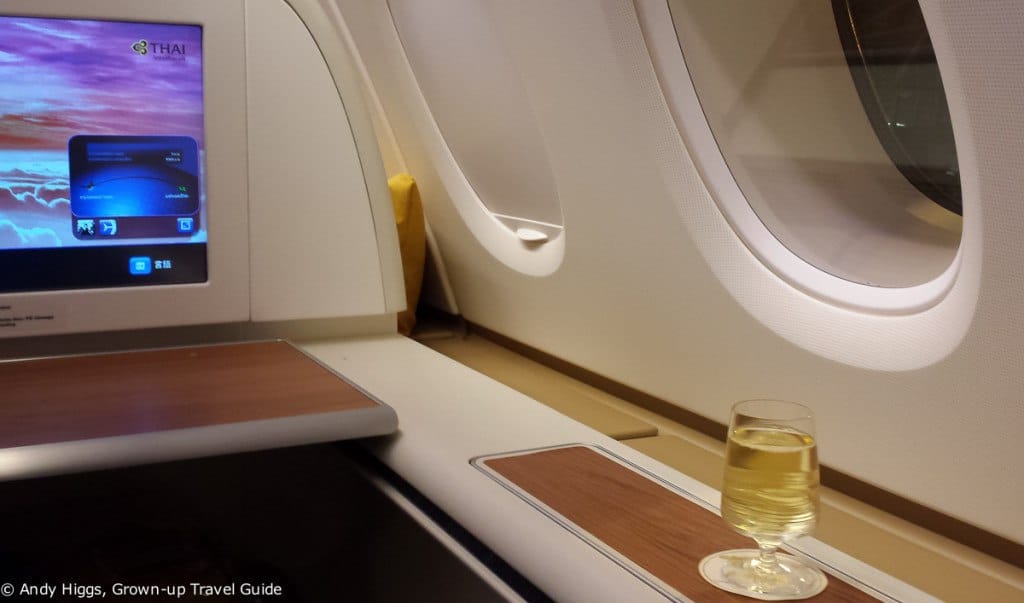 Thai First Class A380 to Frankfurt on tarmac