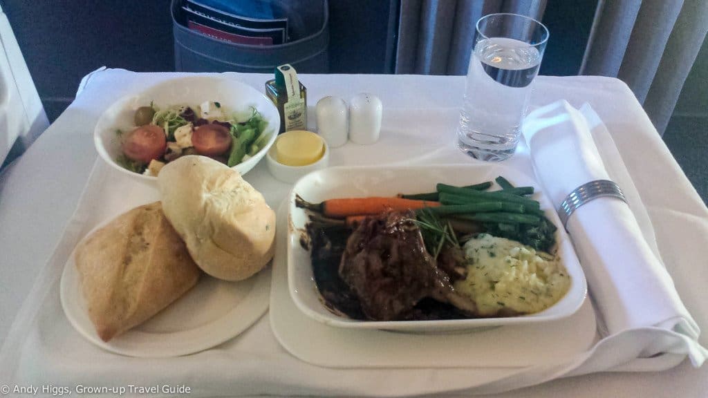 Emirates Business Class lunch - Emirates 777-300ER Business Class