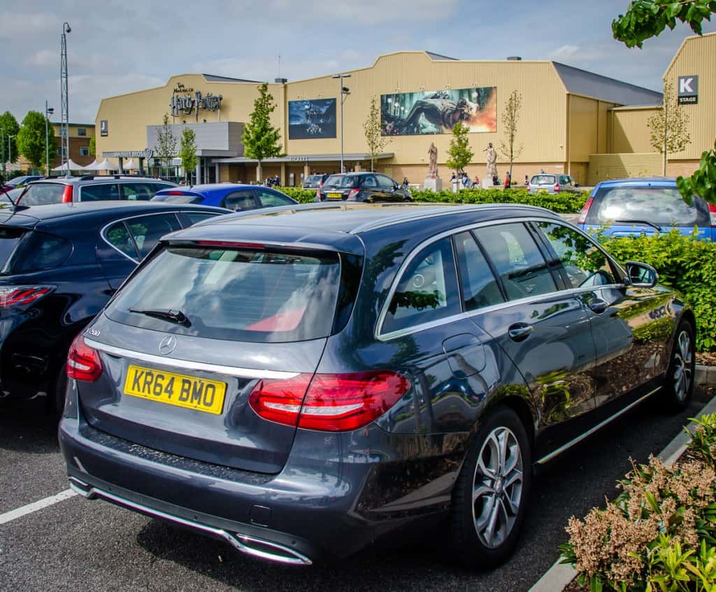 Car outside Harry Potter studio_wider angle