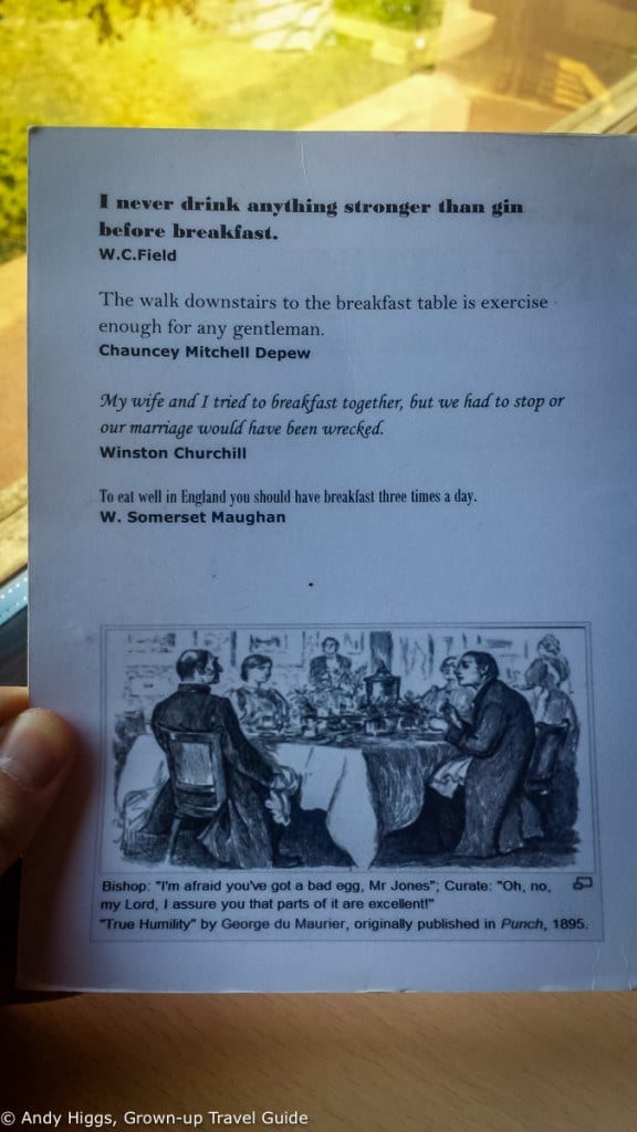 La Rectoria breakfast menu 1