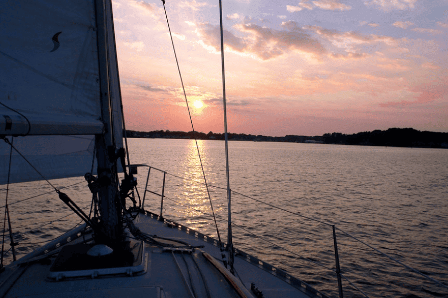 Sailing into the sunset on Chesapeake Bay
