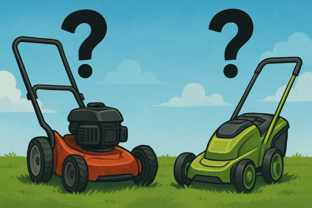electric vs gas lawn mower