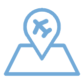 destination icon blue