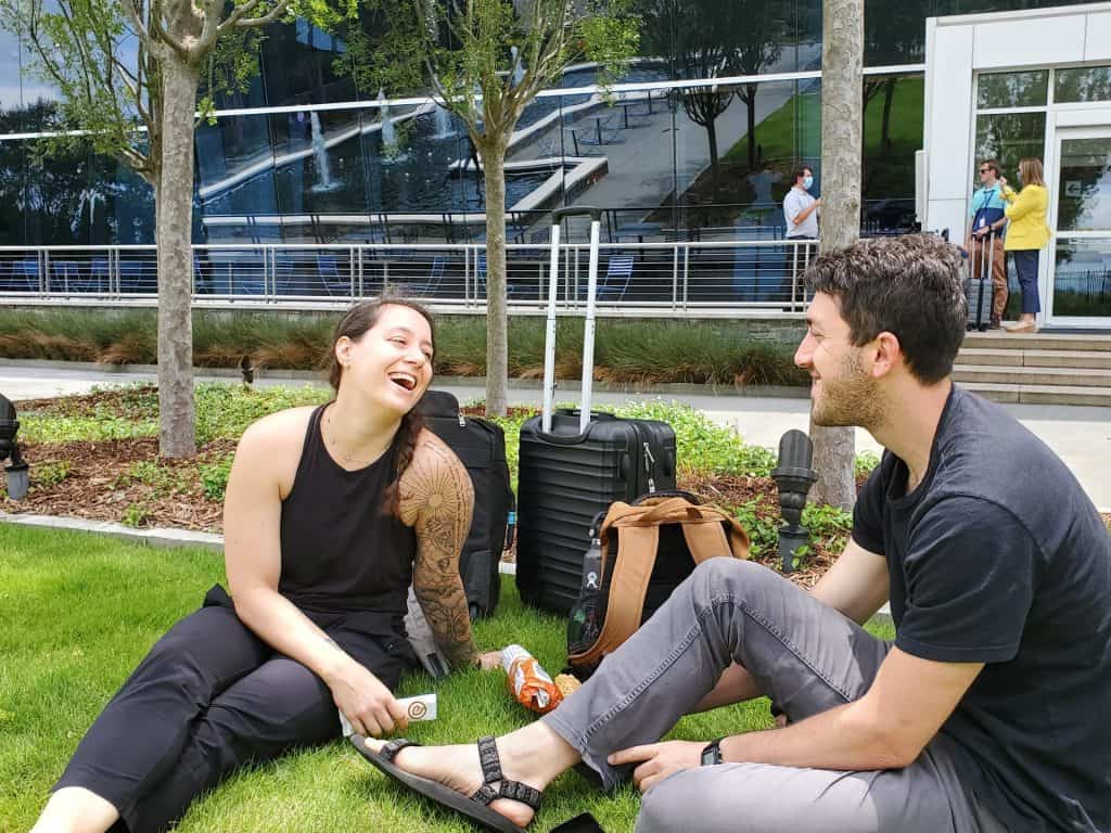 Couple Relaxing in the Garden