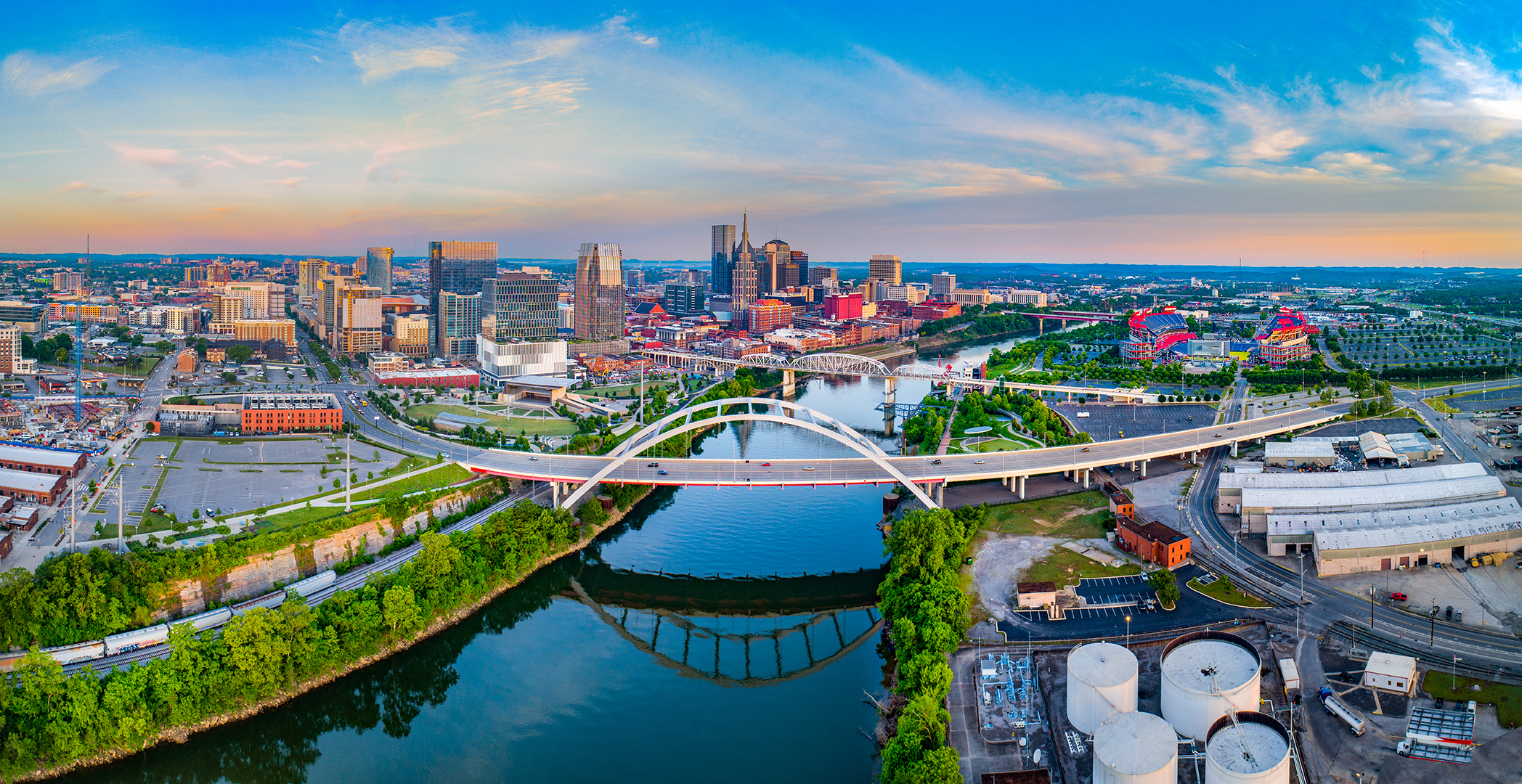 Aerial photo of Nashville, Tennessee