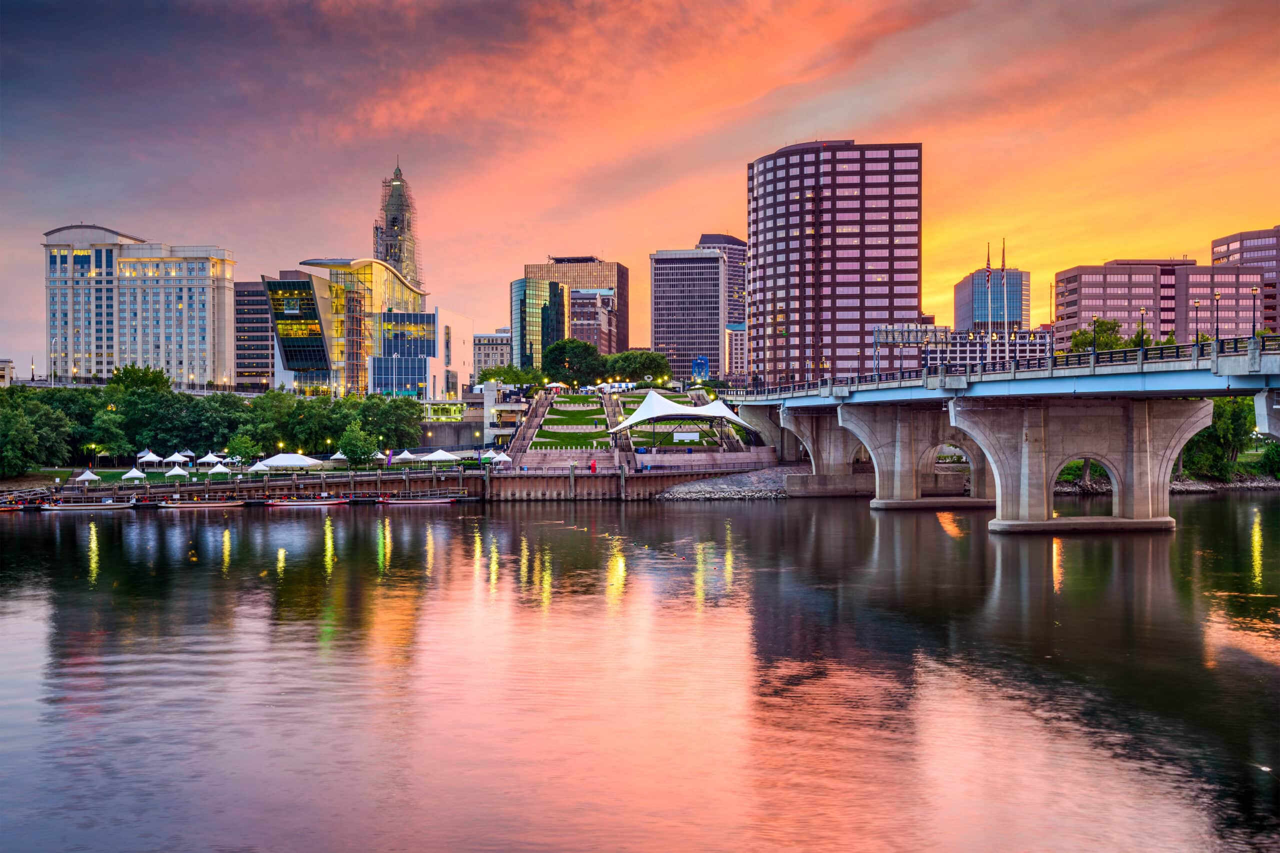 Hartford,,Connecticut,,Usa,Downtown,Skyline.
