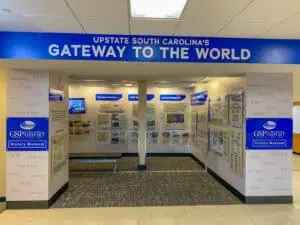 Image of the entrance of the GSP History Museum with the words "Gateway to the World" lining the top of the entrance.