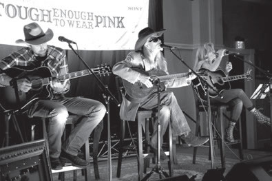 (L-r) Powell, Dillon and Carter perform during the event.  2016 TETWP Concert Crested Butte