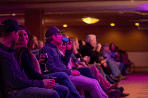 The crowd having a good time at the March 22nd, 2025 Winter Songwriter Shuffle.