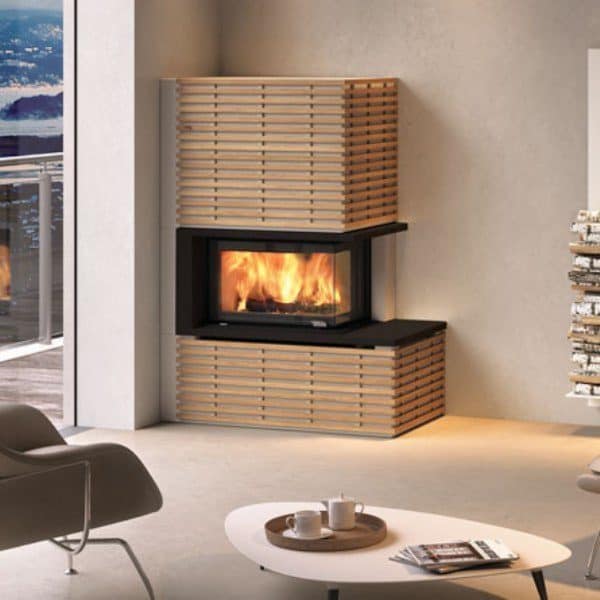 Nordpeis Q34 stove with fargo surround