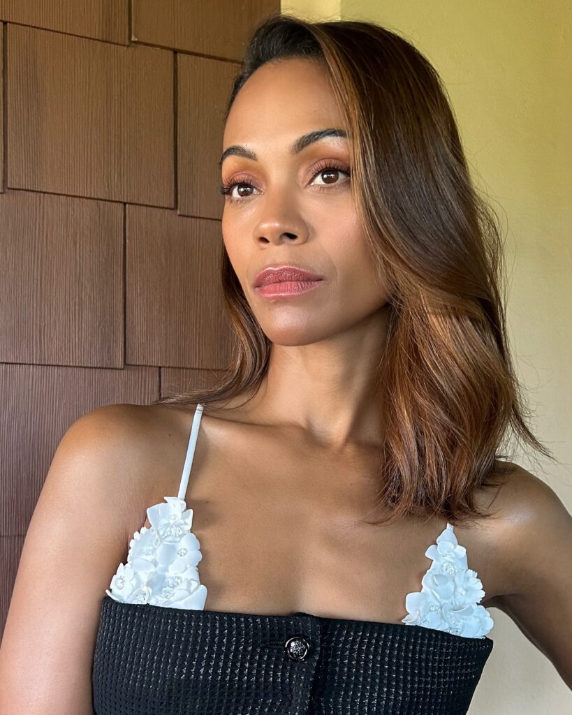 Elegant long bob with soft side part and loose waves