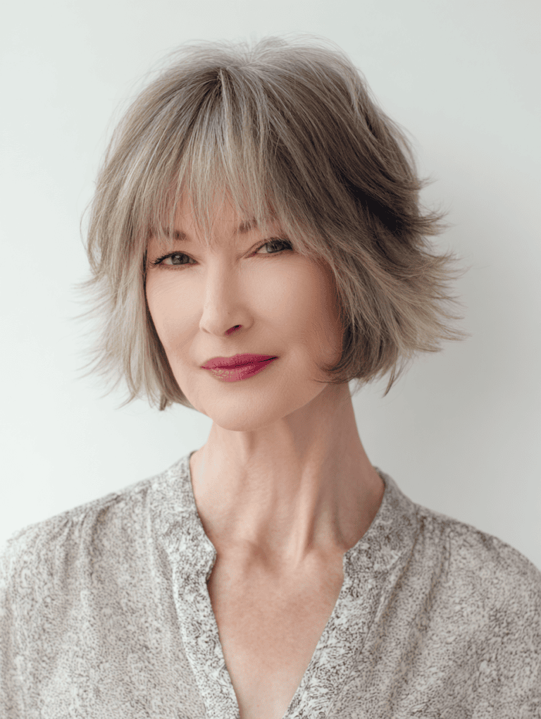 Layered Bob With Airy Fringe