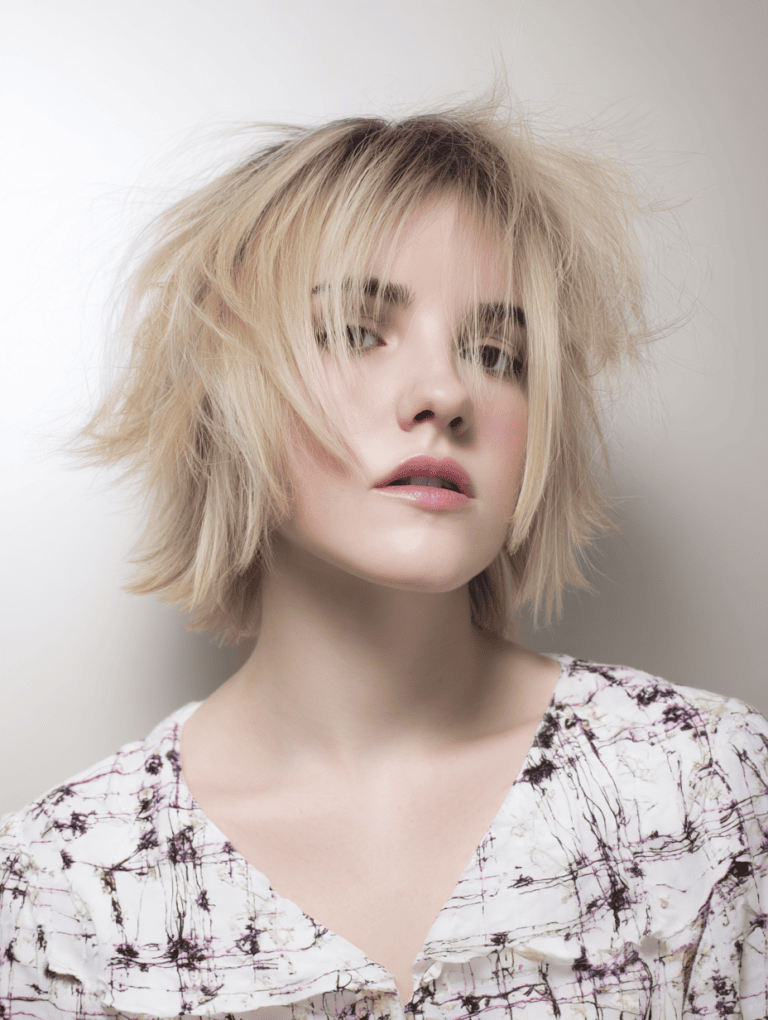 Messy Choppy Bob for Fine Hair
