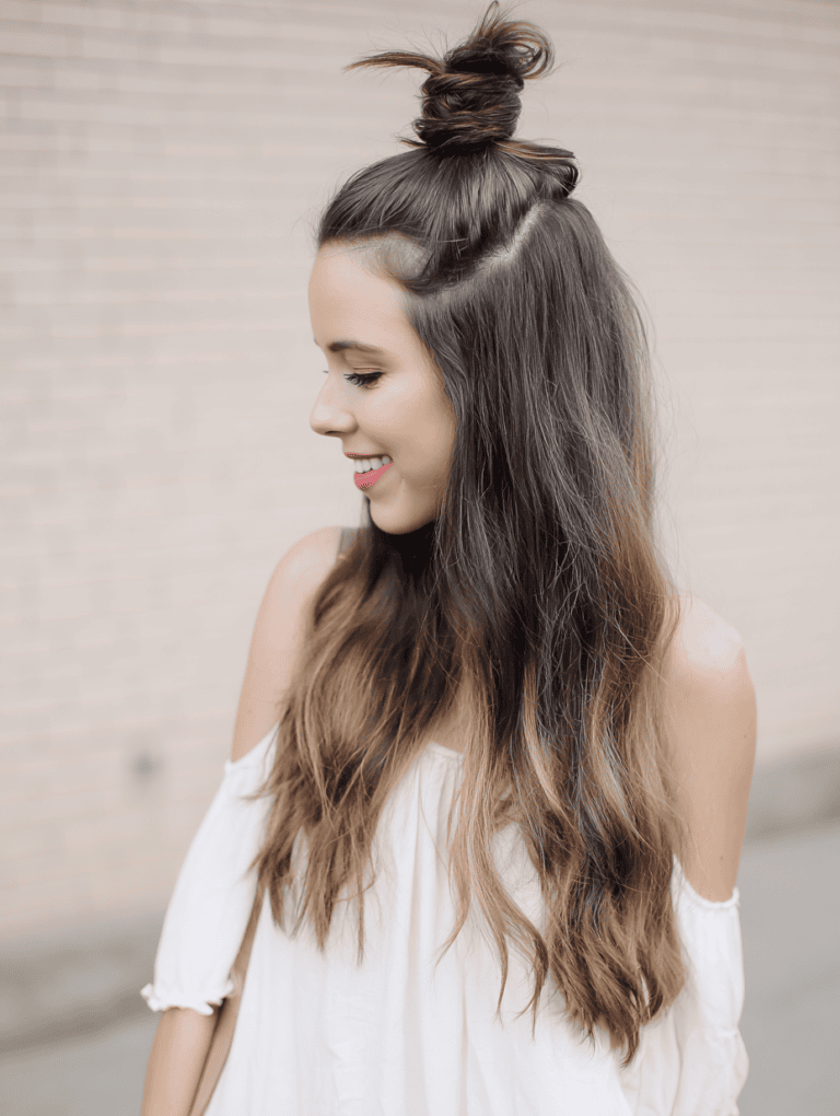 Half Up Top Knot Style