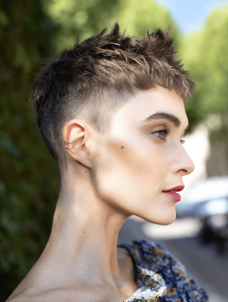 Textured Micro Pixie with Shaved Sides