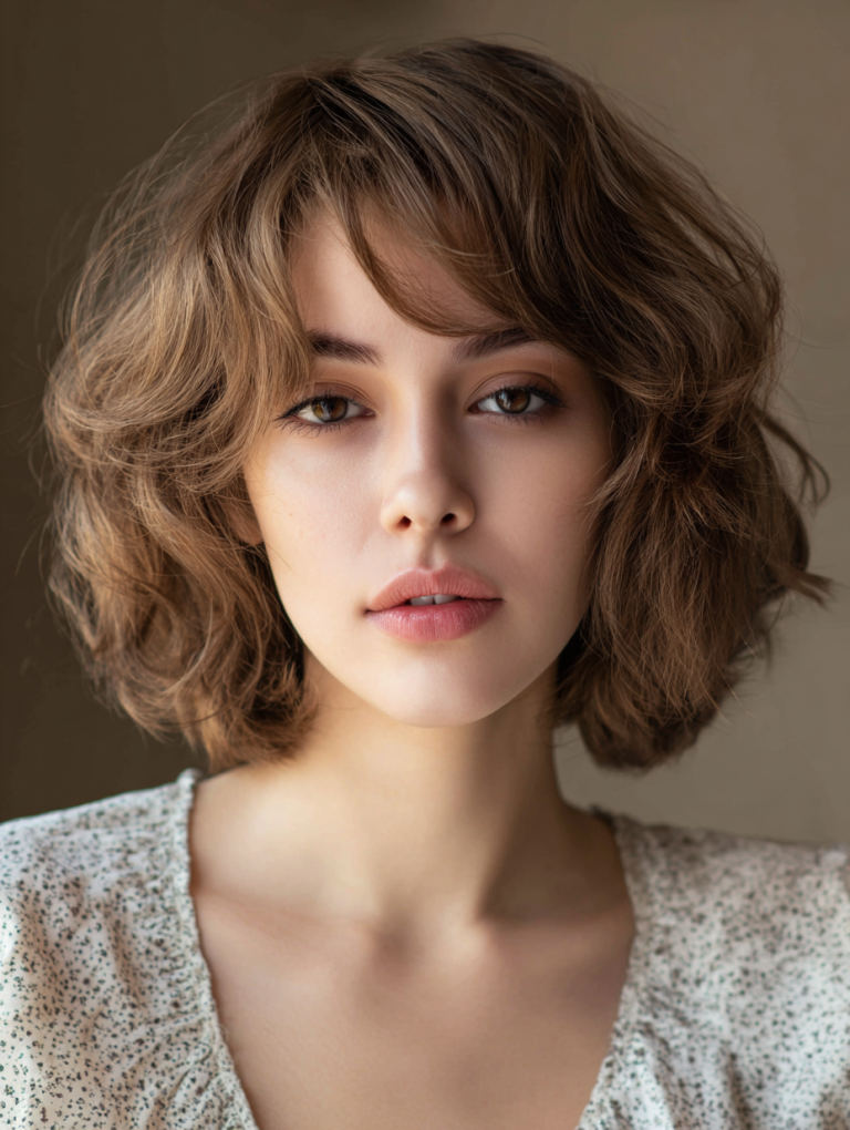 Soft Layered Wavy Short Shag