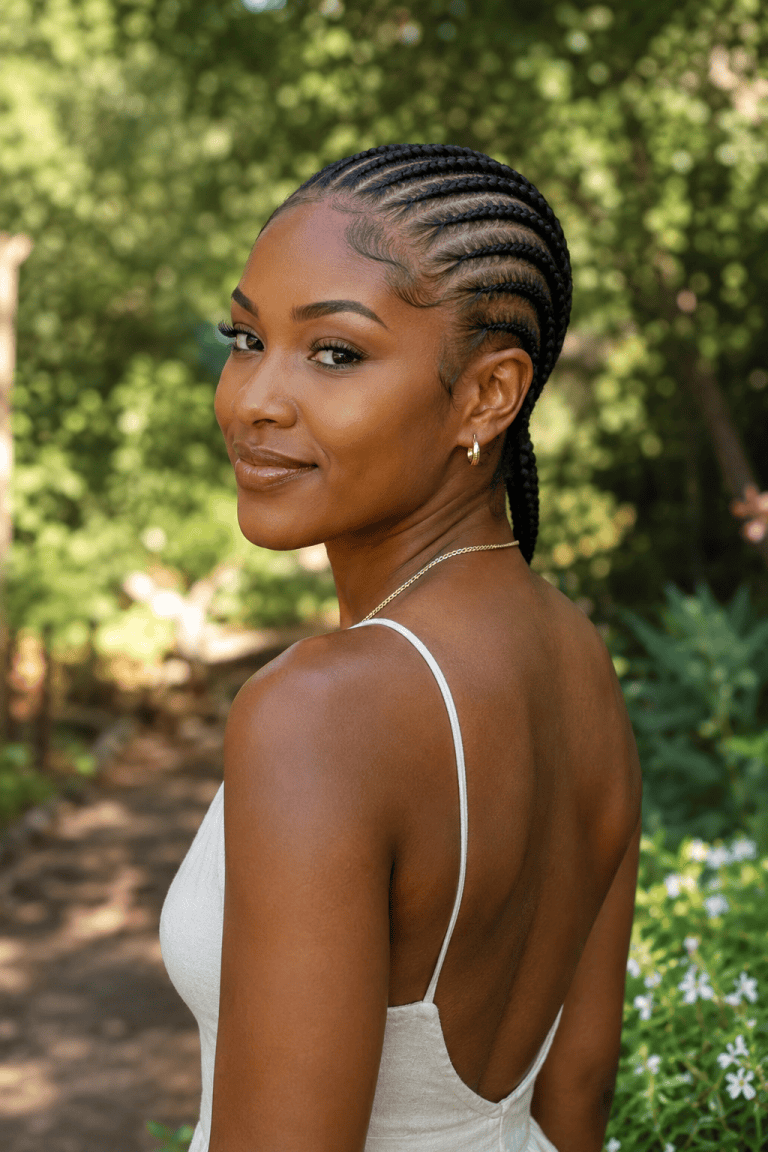 Classic Straight-Back Cornrows