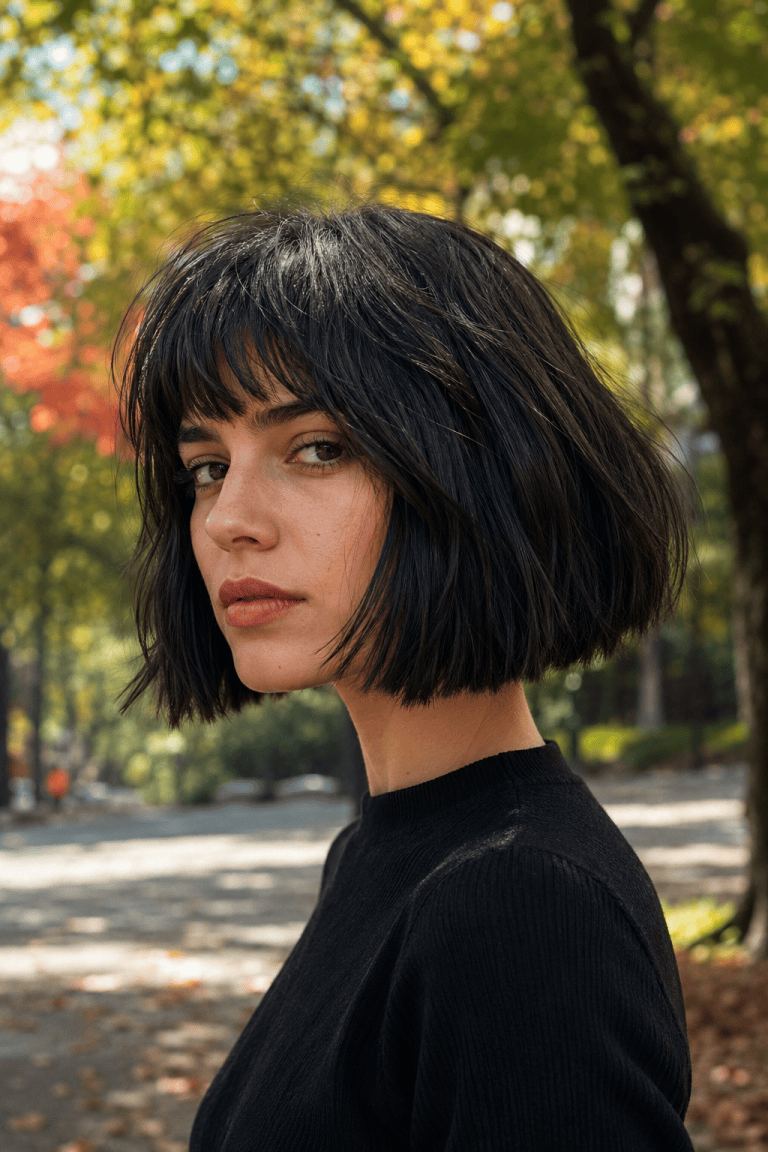 Heavy Blunt Choppy Bob