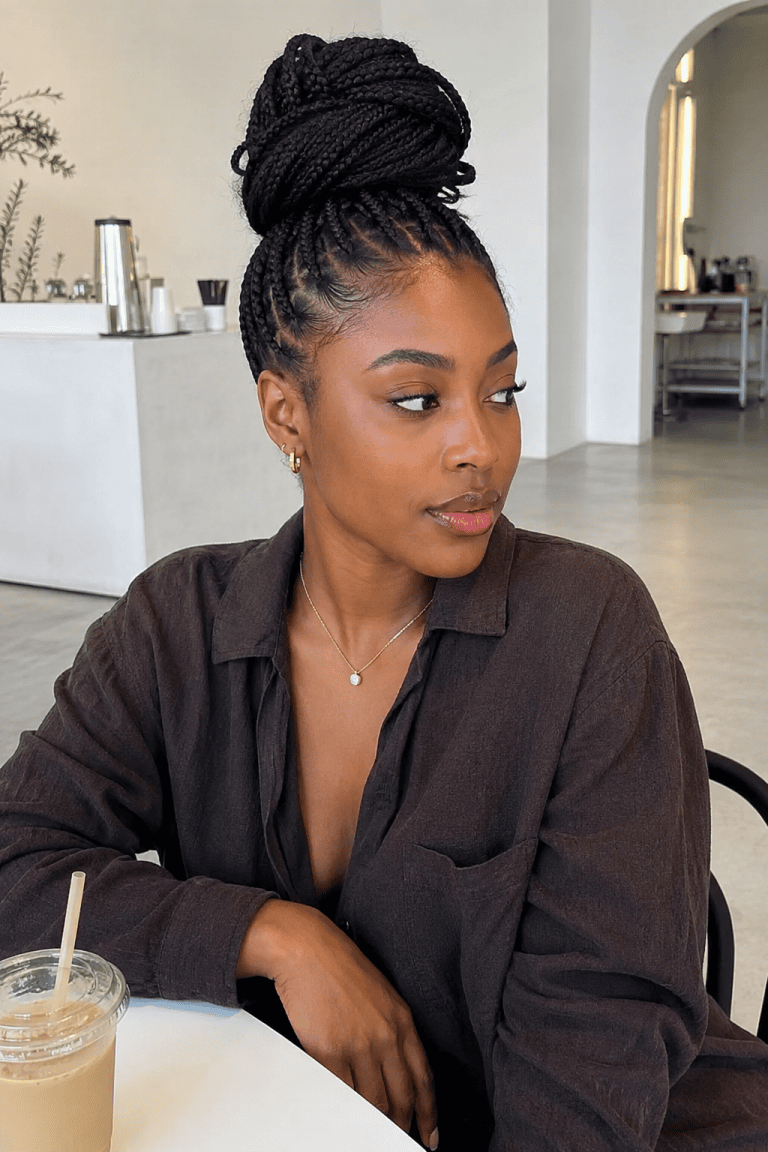 Knotless Braids Bun