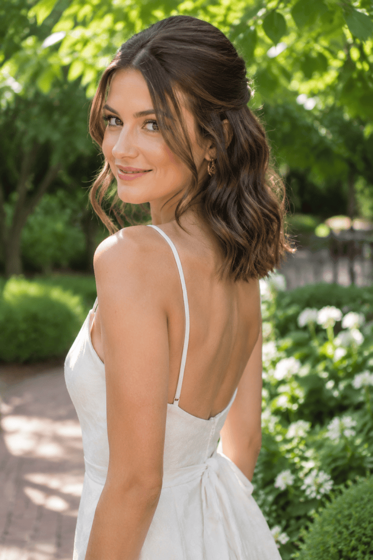 Classic Half-Up with Soft Waves